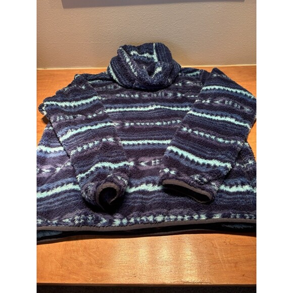 Ariat Men's Polar Bear Fleece Blue Depths Serape Hoodie 10046657 sz L - Picture 6 of 6